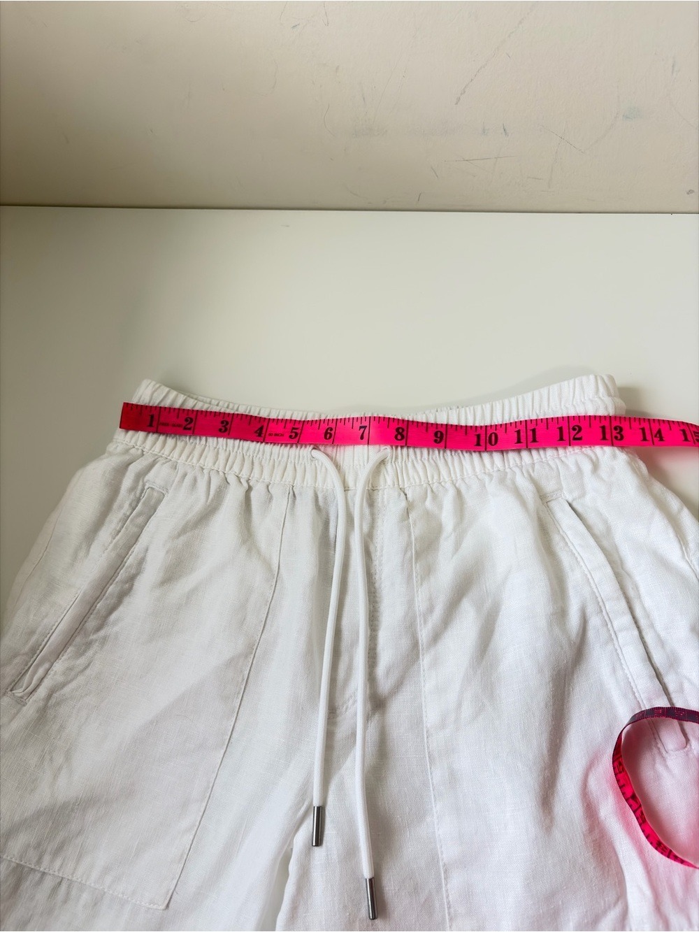 Athleta Retreat White 100% Linen Drawstring Joggers - Picture 11 of 13